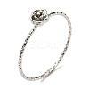 Non-Tarnish 304 Stainless Steel Rose Flower Finger Ring X-RJEW-P090-01P-1