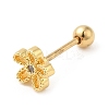Brass Micro Pave Clear Cubic Zirconia Stud Earrings LS-EJEW-L265-02G-1