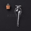 Teardrop Glass Cork Bottle Big Pendants LS-AJEW-A041-01A-3