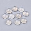 Natural White Agate Cabochons G-P393-R62-12MM-1