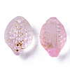 Transparent Spray Painted Glass Charms GLAA-R215-02-B08-3