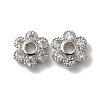 Rack Plating Brass Cubic Zirconia Bead Cap KK-C020-12B-P-2