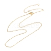 Ion Plating(IP) 304 Stainless Steel Cable Chain Necklaces PH-NJEW-E122-11G-1