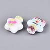 Printed Opaque Acrylic Beads SACR-T018-13M-3
