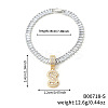 Fashionable Brass Micro Pave Clear Cubic Zirconia Charm Bracelets AF9298-19-1