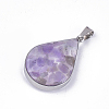 Natural & Synthetic Mixed Stone/Shell Pendants STAS-T043-02-3