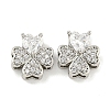 Brass with Clear Cubic Zirconia Charms KK-Q820-24P-1