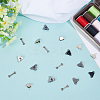 60Pcs 2 Colors Adjustable Alloy Suit Trouser Waist Concealed Button Hooks FIND-HY0004-67-4