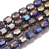 Electroplate Transparent Column Glass Beads Strands EGLA-A043-02-AB05-1