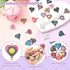 30Pcs 15 Colors Alloy Enamel Connector Charms ENAM-YW0005-79-4