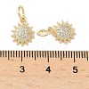 Brass Micro Pave Cubic Zirconia Pendants KK-D386-16G-02-3