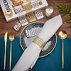 24Pcs 4 Style Alloy Napkin Rings and Plastic Rhinestone with Polyester Napkin Holder Adornment AJEW-AR0001-16-2