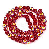 Transparent Electroplate Glass Beads Strands EGLA-N012-001-B02-2