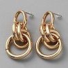 316 Surgical Stainless Steel Rings Dangle Stud Earrings for Women EJEW-WH0009-81-1