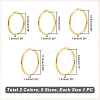 Unicraftale 10Pcs 10 Style 201 Stainless Steel Plain Band Rings for Women RJEW-UN0001-09-6