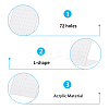 Frosted Slant Back Acrylic Earring Display Stands EDIS-WH0030-16-3