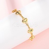 Brass Link Chain Bracelets for Women BJEW-C140-05G-1