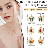 6Pcs 3 Style Rack Plating Brass Enamel Charms KK-BBC0002-15-2