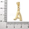 Brass Micro Pave Cubic Zirconia Pendants KK-M319-02G-A-3
