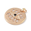 Brass Micro Pave Cubic Zirconia Pendants KK-P273-03KCG-2