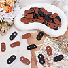 50Pcs 2 Colors 2-Hole PU Leather Buttons BUTT-CL0001-05B-4
