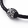 Unisex Braided Leather Cord Bracelets BJEW-JB04940-02-2