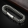 Punk Style 304 Stainless Steel Curb Chain Bracelets for Men WGFAED6-01-4