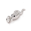 Brass Micro Pave Cubic Zirconia Pendants KK-C012-45P-3