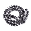 Crackle Transparent Glass Beads Strands GLAA-N074-02B-06-3