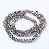 Electroplate Transparent Glass Beads Strands EGLA-A034-T2mm-Z06-2