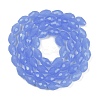 Electroplate Imitation Jade Glass Beads Strands EGLA-N013-J8mm-D06-2