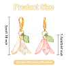 8Pcs 8 Colors Flower Acrylic Pendant Decorations HJEW-FS00034-02-4