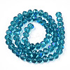 Electroplate Glass Beads Strands X-EGLA-A034-T8mm-L25-3