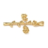 Brass Micro Pave Cubic Zirconia Pendants KK-L257-10G-2