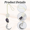 Nuggets Natural Quartz Crystal & Amethyst Pouch Pendant Decorations HJEW-WH20002-03F-6