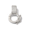 Rack Plating Brass Micro Pave Clear Cubic Zirconia Twister KK-A222-03A-P-1