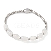304 Stainless Steel Beads Stretch Breacelets for Women LS-BJEW-M054-01P-01-2