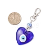 Handmade Lampwork Evil Eye Pendant Decorations HJEW-JM04143-02-3