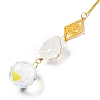 Wire Wrapped Nuggets Natural Quartz Crystal Pendant Decorations HJEW-C008-01A-G-2