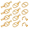 10Pcs Brass Fold Over Clasps KK-HS0001-32-1