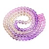 Baking Paint Transparent Glass Beads X-DGLA-M001-8mm-09-3