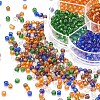 7 Colors Glass Round Seed Beads SEED-YW0001-24C-02-6