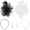 2 Sets 2 Colors Women's Fascinator Hat OHAR-GF0001-38-1