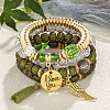 Boho Style Wood Beaded Stretch Bracelet Sets for Women WGE3C3B-50-1