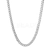 201 Stainless Steel Curb Chain Necklaces for Men NJEW-Q336-08F-P-1