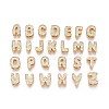 Brass Micro Pave Clear Cubic Zirconia Beads KK-T071-17G-1
