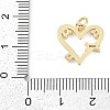 Brass Micro Pave Clear Cubic Zirconia Pendants KK-G522-53G-03-3