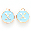 Golden Plated Alloy Enamel Charms ENAM-S118-04X-1