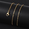 Ion Plating(IP) 304 Stainless Steel Cable Chain Necklace STAS-T040-PJ205-45-2