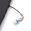 Opaque Resin Mushroom Mobile Straps HJEW-JM01506-3